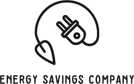 energy savings company black logo