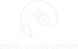 energy savings company white logo